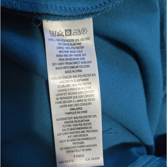 French Connection Size 4 Turquoise Halter Cocktail Dress Ruffle Euro Summer Chic - Picture 4 of 7